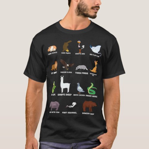 Animals Of The World  Rare Exotic Animals Funny Me T_Shirt