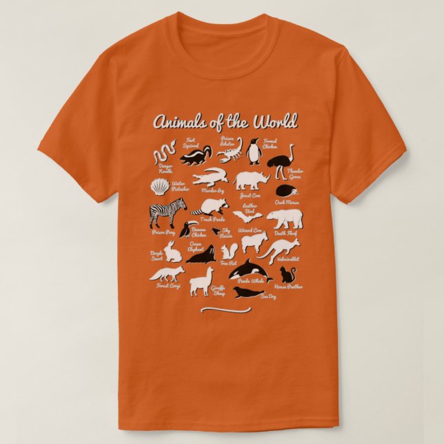 Animals of the World T-Shirt (Design Front)