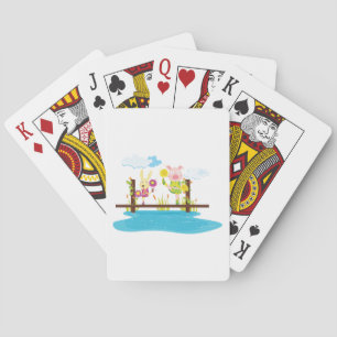 Animals On A Bridge Poker Cards