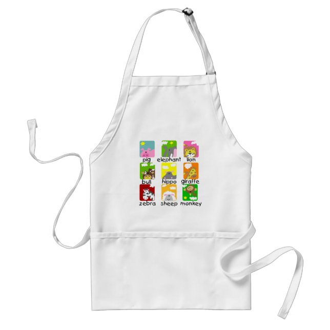 Animals on Parade Tshirts and Gifts Adult Apron (Front)