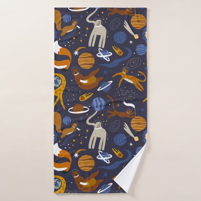 Animals Outer Space Towel Set (Bath Towel)