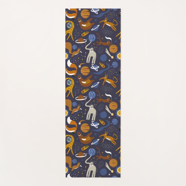 Animals Outer Space Yoga Mat (Front)
