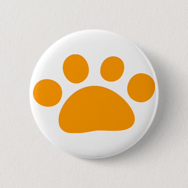 animal's pad pinback button (Front)