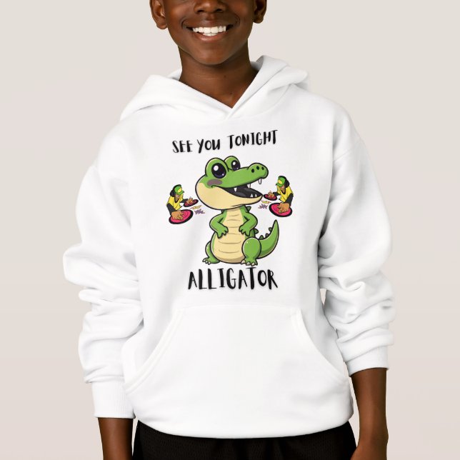 Animals Party Alligator Hoodie (Front)
