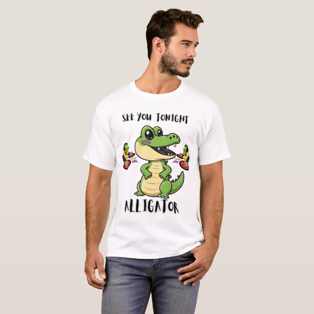 Animals Party Alligator T-Shirt (Front Full)
