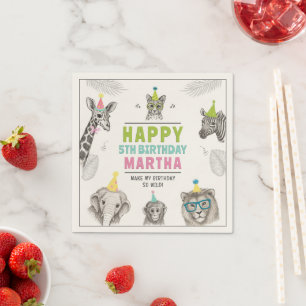 Animals Party Wild Animal Birthday Paper Plate Napkins