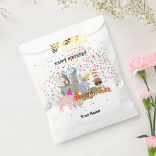 Animals Partying - Animals at Birthday Party Favor Bag