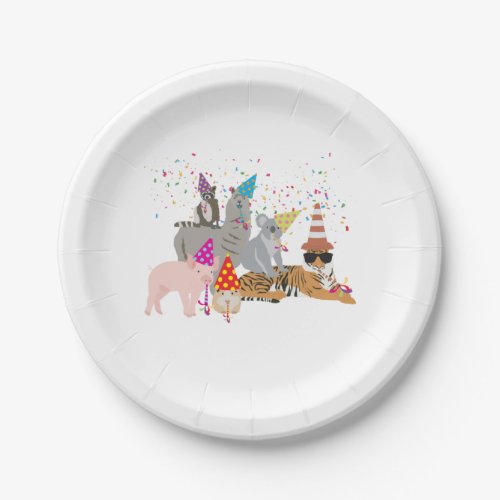 Animals Partying _ Cute Animals Having a Party Paper Plates