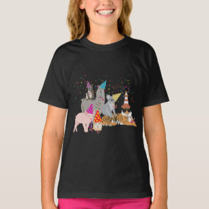 Animals Partying - Cute Animals Having a Party T-Shirt