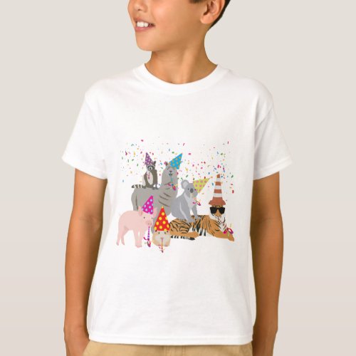 Animals Partying _ Cute Animals Having a Party T_Shirt