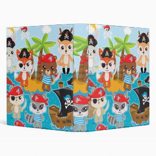 Animals Pirate 3 Ring Binder