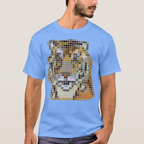 Animals Portrait Tiger in Dots T_Shirt