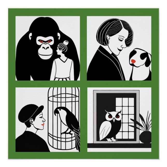 Animals Quartet Glossy Poster (Front)
