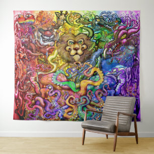 Animals Rainbow Tapestry