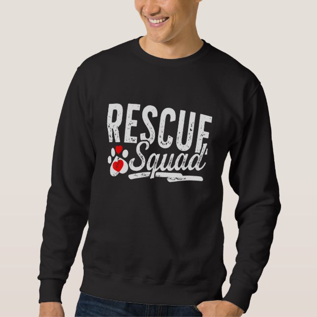Animals Rescue Squad Distressed Dog  Cat Sweatshirt (Front)