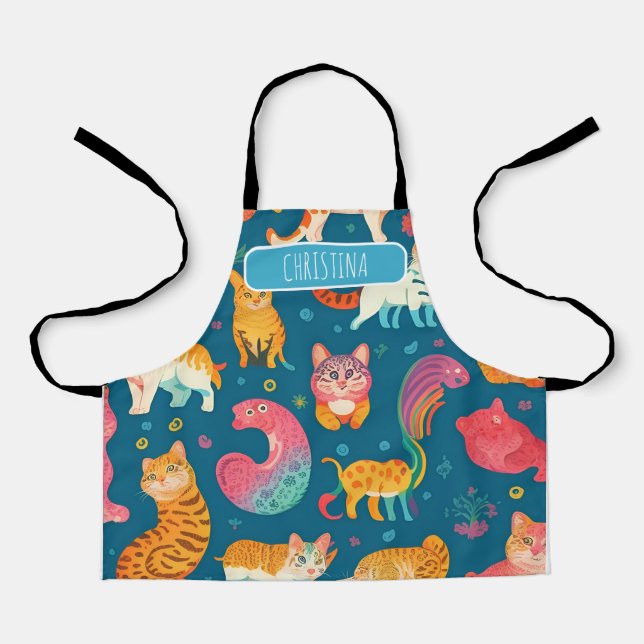 Animals Retro Colorful Personalized Pattern Apron (Front)
