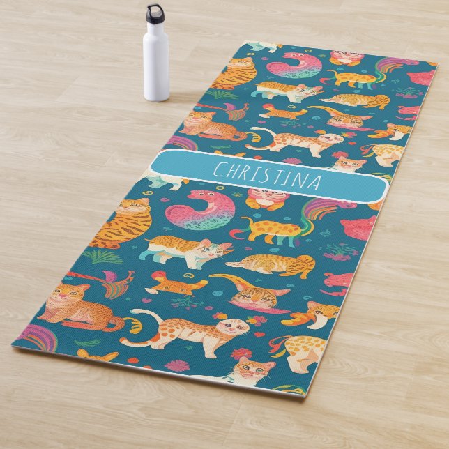 Animals Retro Colorful Personalized Pattern Yoga Mat (In Situ)