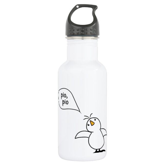 Animals Speak Spanish Too! Stainless Steel Water Bottle (Front)