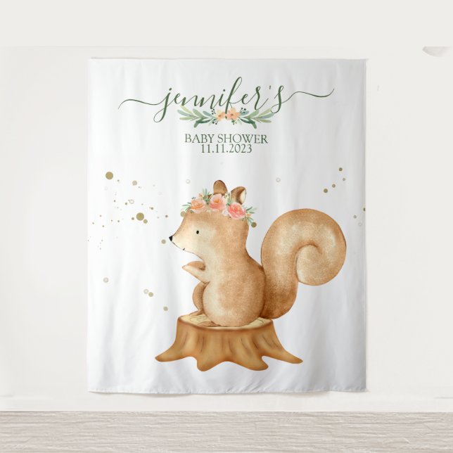 Animals Squirrel Family wildlife baby backdrop (Front)