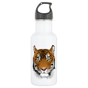 Animals Stripes Tiger Zoo Nature Jungle Safari Art Stainless Steel Water Bottle