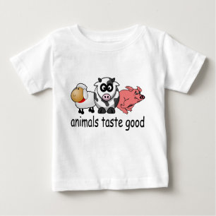 Animals Taste Good - Funny Meat Eaters Design Baby T-Shirt