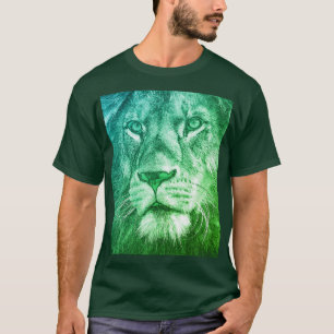 Animals Template Mens Modern T-Shirts Lion Face