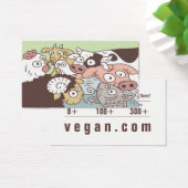 Animals Vegan Vegetarian Awareness Business Card (Desk)