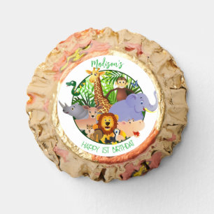 Animals Wild One Jungle greenery safari For kids Reese's Peanut Butter Cups