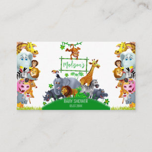  Animals Wild One Jungle greenery safari winter Enclosure Card