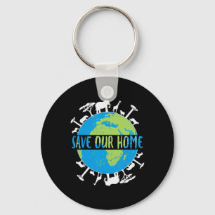 Animals Wildlife Conservation Save Our Home Earth Keychain
