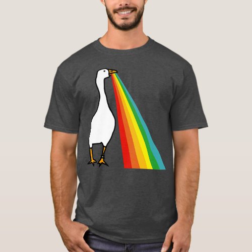 Animals with Rainbow Puke Gaming Goose T_Shirt