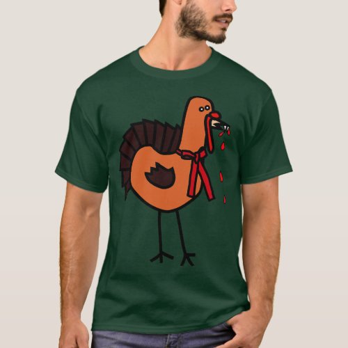 Animals with Sharp Teeth Thanksgiving Turkey Hallo T_Shirt