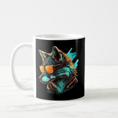 Animals _ Wolf Wearing Sunglasses Coffee Mug