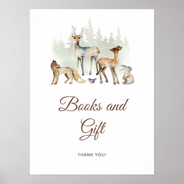 Animals Woodland Books and Gift Sign (Front)