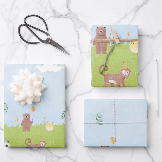 animals  wrapping paper sheets (Front)