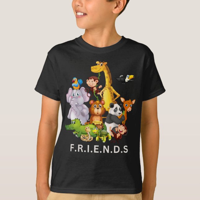 Animals Zoo friendship style T-Shirt (Front)
