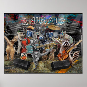 Animalz Live! Animals playing Musical Istruments Poster