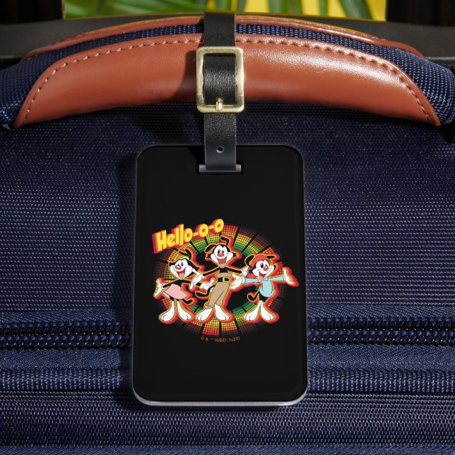 Animaniacs | Hello-o-o Retro Equalizer Graphic Luggage Tag (Front Insitu 2)