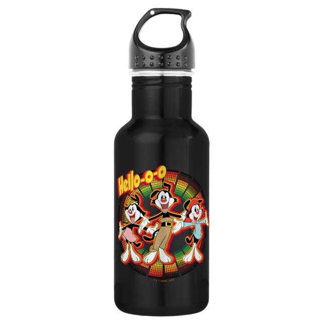 Animaniacs | Hello-o-o Retro Equalizer Graphic Stainless Steel Water Bottle (Front)