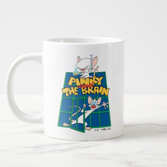 Animaniacs | Pinky and The Brain Cage Graphic Giant Coffee Mug (Left)