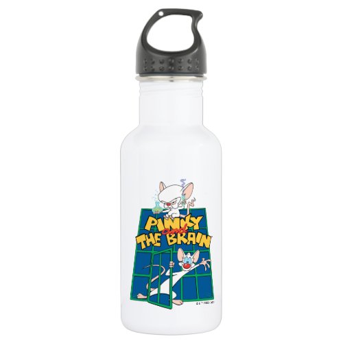 Animaniacs  Pinky and The Brain Cage Graphic Stainless Steel Water Bottle