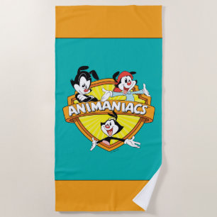 Animaniacs Warner Brothers & Sister WB Shield Beach Towel