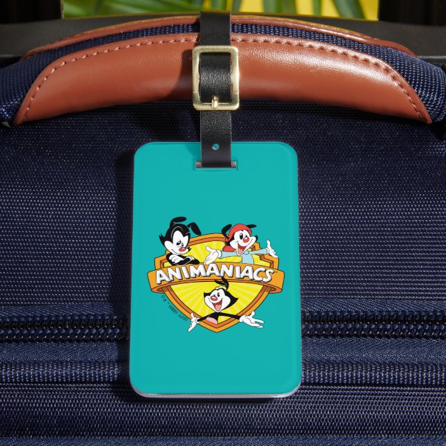 Animaniacs | Warner Brothers & Sister WB Shield Luggage Tag (Front Insitu 2)