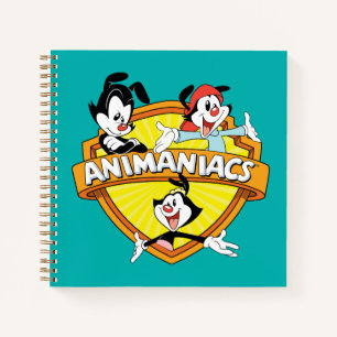 Animaniacs Warner Brothers & Sister WB Shield Notebook