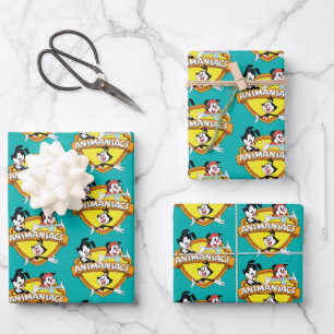 Animaniacs Warner Brothers & Sister WB Shield Wrapping Paper Sheets