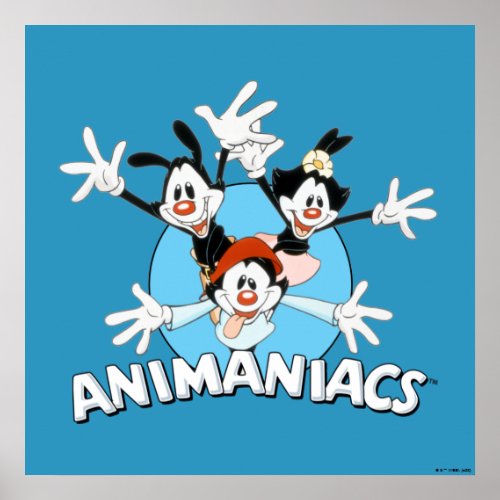 Animaniacs  Warner Siblings Arms Wide Graphic Poster
