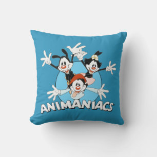 Animaniacs   Warner Siblings Arms Wide Graphic Throw Pillow