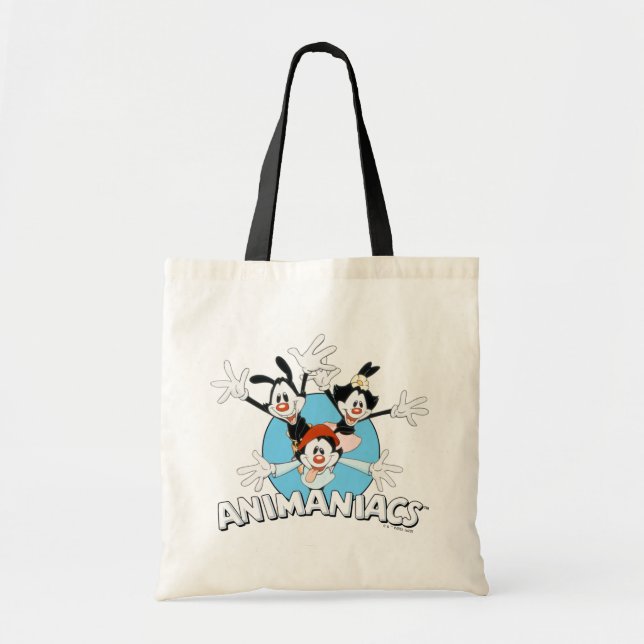 Animaniacs | Warner Siblings Arms Wide Graphic Tote Bag (Front)