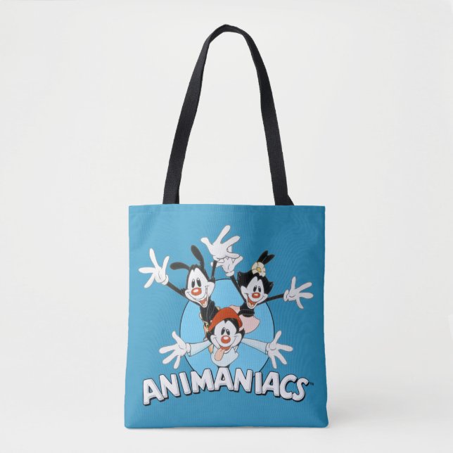 Animaniacs | Warner Siblings Arms Wide Graphic Tote Bag (Front)
