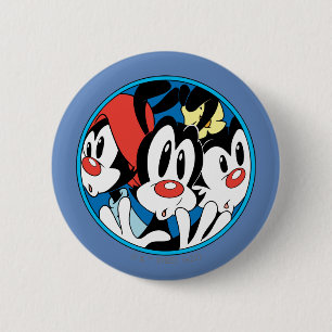 Animaniacs Warner Siblings Circle Graphic Button